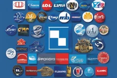 partner logos with blue background